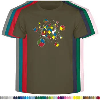 Pánské tričko panske-levne-bavlnene-tricko-potisk-konec-Rubick-kostka Barva: Khaki, velikost: XL