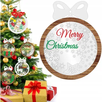 Vánoční dekorace VÁNOČNÍ KOULE VÁNOČNÍ BAŇKY KOULE 10 CM NA VÁNOČNÍ STROMČEK, PREMIUM AKRYLOVÉ SKLO