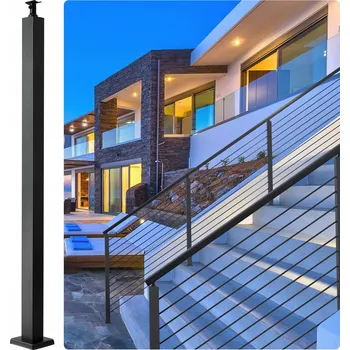 Zábradlí VEVOR Sloupek zábradlí 91,44x5,08x5,08 CM 1 ks Bez otvorů Ocelové sloupky