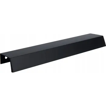 Nábytkové kování NÁBYTKOVÁ ÚCHYTKA HRANOVÁ NASAZOVACÍ NA DVÍŘKA Černá Matná 320 MM 32 CM