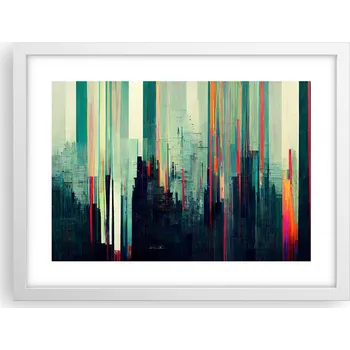 Obraz Obraz plakát v bílém rámu do obýváku 40x30 abstrakce foto na zeď