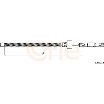 Auto-moto Tažné lanko, parkovací brzda COFLE 92.1.FD014