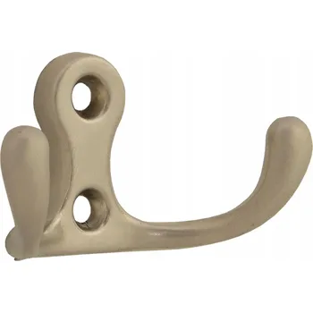 Věšák MINI NÁBYTKOVÝ VĚŠÁK NA ZEĎ, DVOJITÉ HÁČKY AMIX W005/S SATÉN