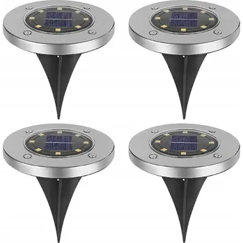 Venkovní osvětlení Solární lampa zapichovací LEDLUX stříbrná 13 cm 4 ks