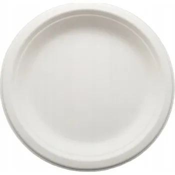 Jednorázové nádobí Talíř Natura EKO bílý z cukrové třtiny 23 cm 50 ks