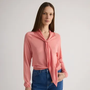 Dámský svetr Reserved - Svetr s lyocellem - broskvová - 709GG-24X - 709GG-24X-M