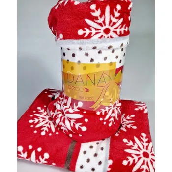 Prostěradlo Deka DANA DECO z mikrovlákna 160 cm x 200 cm červená