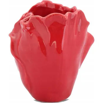 Obraz Vázička okvětní lístky květin červená dekorace keramika