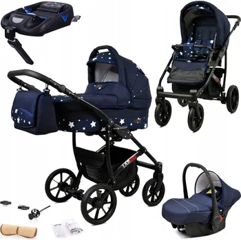 Kočárek Kočárek 4v1 BabyLux LARGO: sportovní kočárek, hluboká korba, autosedačka, základna ISOFIX