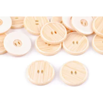 Knoflík Knoflík krémový s podlouhlými dírkami 28mm (Knoflík plastový s podlouhlými dírkami 28mm)