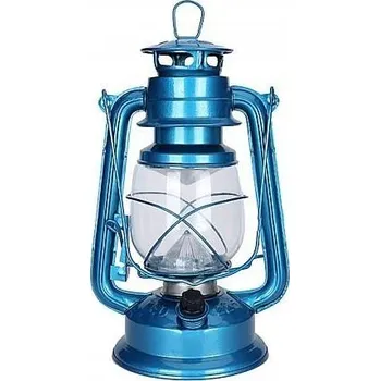Lampička LED DEKORATIVNÍ LAMPA OLEJOVÉHO VZHLEDU 190 mm MODRÁ AZUROVÁ LUCERNA NA BATERIE