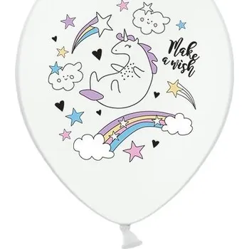 Balónek Pastelové Balónky Jednorožec Unicorn Bílé Narozeninové