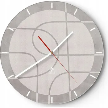 Hodiny Velké nástěnné hodiny na zeď 40x40 Světlé skleněné hodiny Kulatý Tiché
