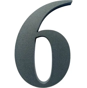 Domovní cedule Domovní číslo popisné 6 na zateplenou fasádu barva antracit, výška 170 mm (Domovní číslo 6 antracit)