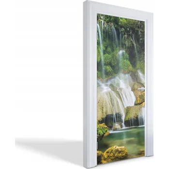 Obraz Dekorativní samolepka na dveře oživí vzhled - Malebný vodopád 85x205 cm