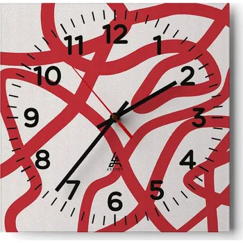 Hodiny Nástěnné hodiny do obýváku 40x40 Minimalistické Tiché Hodiny na skle Bez hlučnosti