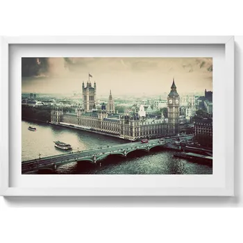 Obraz Obraz nástěnná dekorace Architektura Anglie – pohled z ptačí perspektivy 60x40 cm