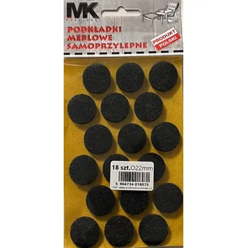 Podložka pod nábytek Filcové samolepicí podložky MK Konrad Kamiński 22 mm černé 18 ks