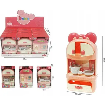 Dětská kuchyňka MINI KUCHYŇKA 3 DRUHY PRO HRANÍ SPORÁK LEDNIČKA DŘEZ