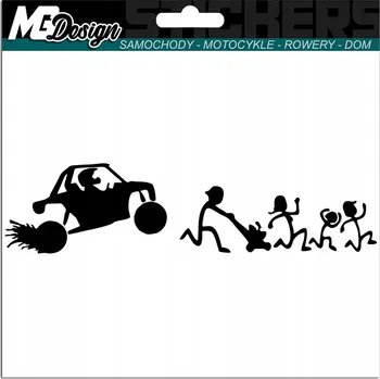Samolepicí dekorace na vozidlo NÁLEPKA na auto BUGGY ATV - postavička 5x20 cm