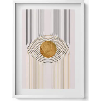 Obraz Dekorativní obraz v rámu do obýváku Boho abstraktní minimalistický 50x70 cm