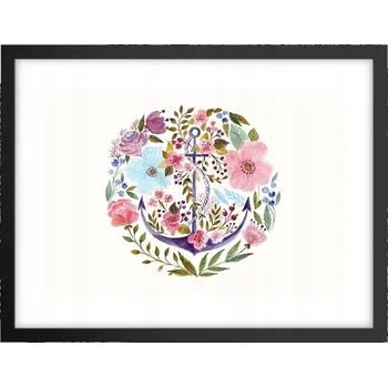 Obraz Obraz plakát v černém rámu do obýváku 40x30 kotva foto plakáty na zeď