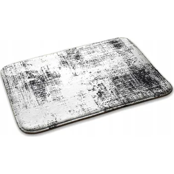 Rohožka Měkký Moderní Kobereček S Protiskluzovou Podložkou Běhoun do Ložnice Textura 75x45 cm