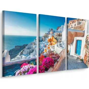 Obraz Obraz Triptych BUDOVY Květiny Krajina 3D 60x40