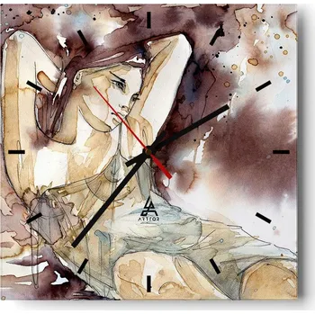 Hodiny Velké nástěnné hodiny 40x40 Abstrakce Skleněné tiché hodiny