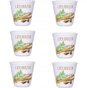 Sklenice Skleničky na likér La Porcellana Bianca Liquorelli bílé 75 Ml 6 ks