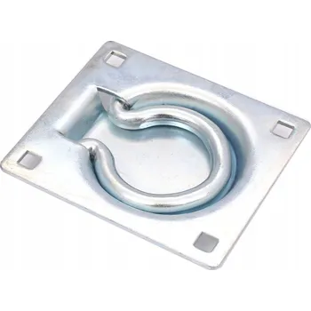 Nábytkové kování Úchyt pro truhly, bedny 77 x 90 mm, kulaté kování