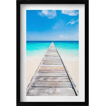 Obraz Dekorativní nástěnný obraz do pokoje Krajina dřevěné molo a oceán 40x60 cm