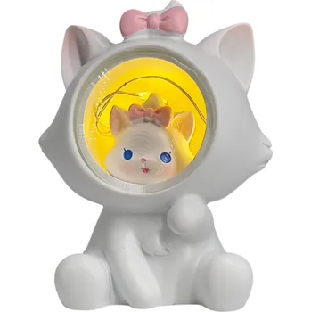 Obraz Bílá dekorativní figurka s osvětlením Aristokočky