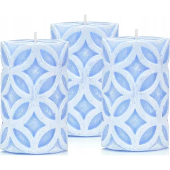 Svíčka Dekorativní parafinová svíčka bez vůně Drobo 3 ks