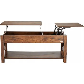 Konferenční stolek Stolek Vevor KLCT-12 obdélníkový 50 x 50 x 50 cm, odstíny hnědé