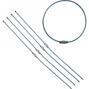 KLÍČENKA S PŘÍVĚSEK NA KLÍČE POUTKEM MODRÁ - 200 mm 5 KUSŮ