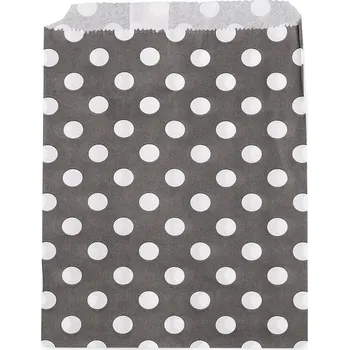 Sáček na potraviny Papírový sáček chevron, puntík 13x17 cm Varianta: 2 bílo-černá puntíky, Balení: 100 ks