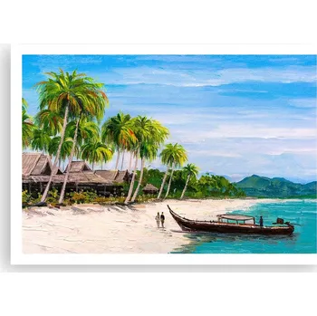 Obraz Plakát na zeď bez rámu 100x70 pláž obraz plakáty do obývacího pokoje ložnice
