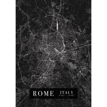 Obraz Plakát Mapa Říma bez rámu 42 x 59,4 cm