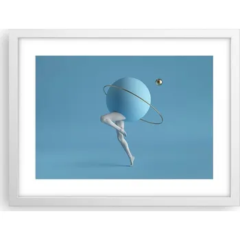 Obraz Obraz plakát v bílém rámu do obýváku 40x30 abstrakce foto na zeď