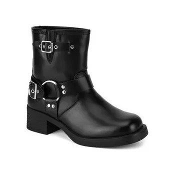 Dámské kozačky Jenny Fairy Polokozačky HY96158-10 Černá 40