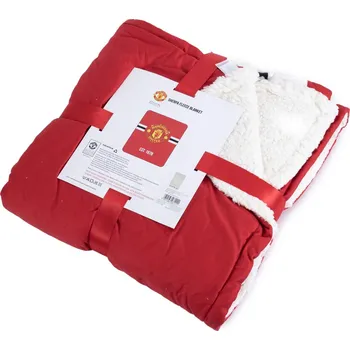 Dětská deka Manchester United fleecová deka Core Stripe Sherpa Manchester United official TM-05611