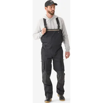 montérky CAPERLAN Rybářské nepromokavé kalhoty s laclem 900 25 000 mm 2XL ČERNÁ