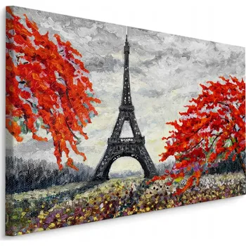 Obraz Obraz Canvas Eiffelova věž PAŘÍŽ Malba 3D 70x50
