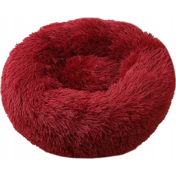 Pelíšek pro psa PETS plyšové pelíšek pro psa červený 40 cm x 40 cm