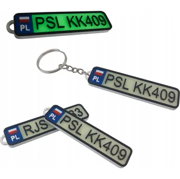 Přívěsek Na Klíče s SPZ na přání - SVÍTÍCÍ - S tvým Jménem / Textem - Dárek