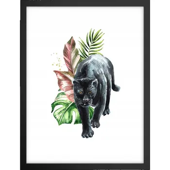 Obraz Obraz plakát v černém rámu do obýváku 30x40 panter foto plakáty na zeď