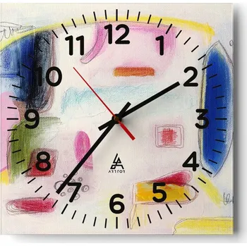 Hodiny Nástěnné hodiny do obýváku 40x40 Abstrakce Tiché hodiny Skleněné hodiny Bez hlučnosti