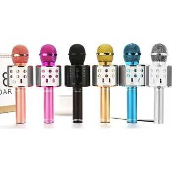 Mikrofon Bezdrátový mikrofon Reto na karaoke, růžové zlato