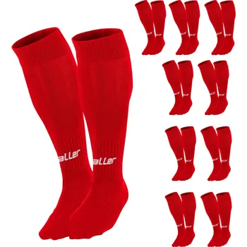 Saller UNI 10 párů ponožkových stulpen BARVA: 150 červená, Velikost: JUNIOR 39-42 výhodná sada pro kluby | Výprodej